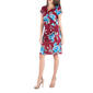 Womens 24/7 Comfort Apparel Floral Faux Wrap Dress - image 2