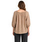 Petite Zac & Rachel 3/4 Sleeve Ruffle Neck Melange Sweater - image 2