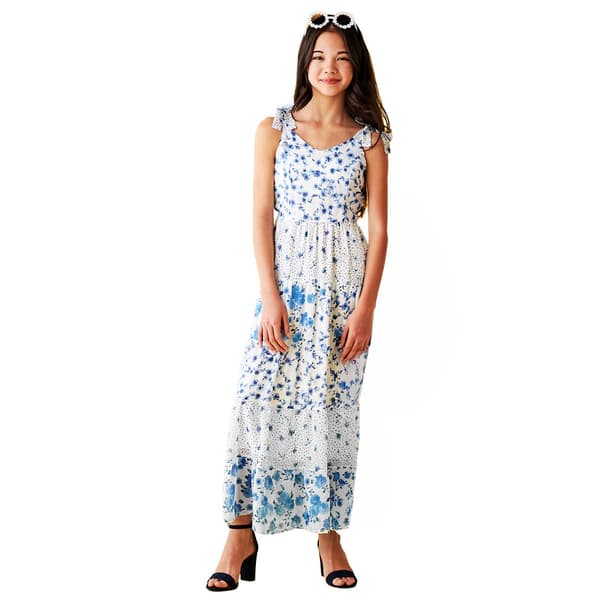 Girls (7-16) Speechless(R) Bow Floral Maxi Dress with Sunglasses