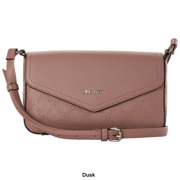 Nine West Bowie Mini Flap Embossed Logo Crossbody