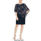 Plus Size SLNY Asymmetric Chiffon Overlay Beaded Trim Dress - image 3