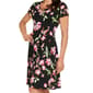 Womens Sami & Jo Short Sleeve Keyhole Neck Floral A-Line Dress - image 2