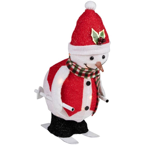 Northlight Seasonal 24in. LED Animated Skiing Snowman Figurine