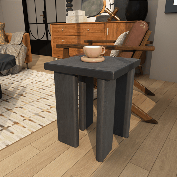 9th & Pike® Modern Black Wood Accent Table