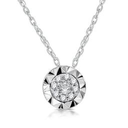 Nova Star(R) 1/10cttw. Lab Grown Diamond Cluster Pendant