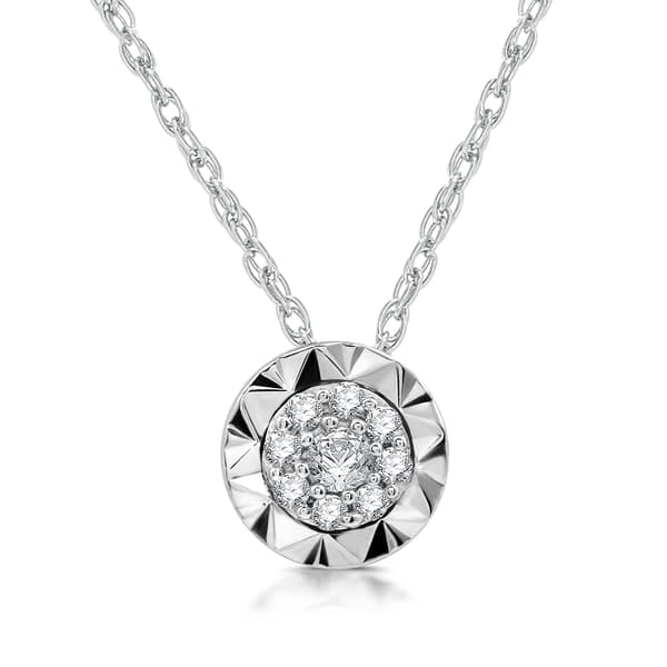 Nova Star&#40;R&#41; 1/10cttw. Lab Grown Diamond Cluster Pendant