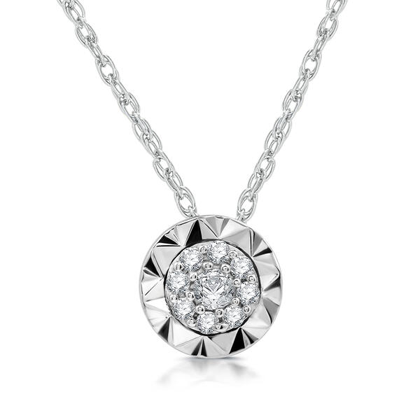 Nova Star&#40;R&#41; 1/10cttw. Lab Grown Diamond Cluster Pendant - image 