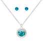 December Birthstone Shaker Necklace & Earrings Set - image 1