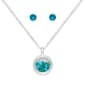 December Birthstone Shaker Necklace & Earrings Set - image 1