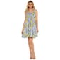 Womens beachlunchlounge Smock Bodice Floral Lemon A-Line Dress - image 1