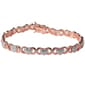Gianni Argento Rose Gold Plated Diamond X and Heart Bracelet - image 1