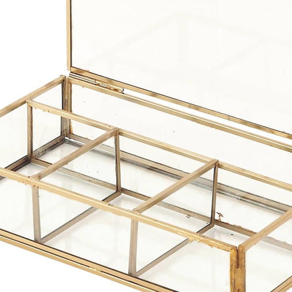 CosmoLiving by Cosmopolitan Gold Glass Jewelry Box