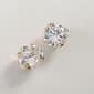 10kt. Yellow Gold Round Cubic Zirconia Earrings - image 1