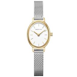 Womens BERING Gold White Dial Quartz Watch - 11020-010