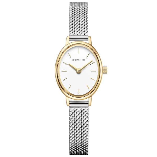 Womens BERING Gold White Dial Quartz Watch - 11020-010