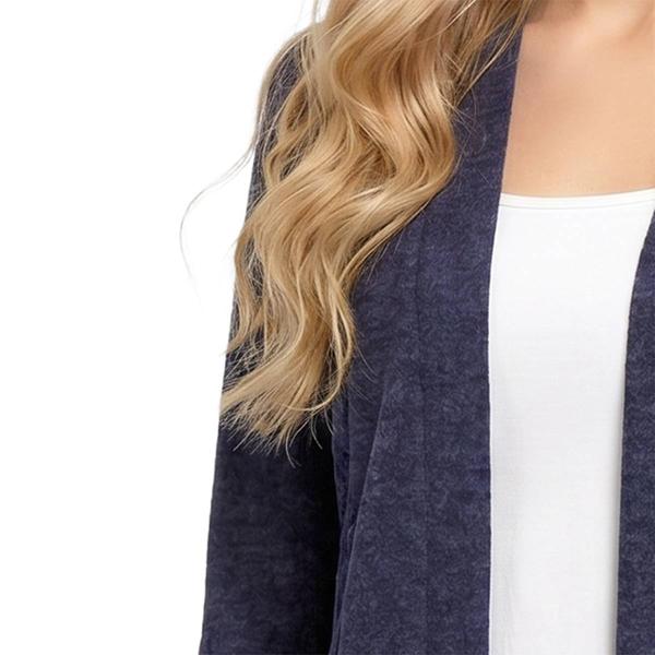 Womens NY Collection Long Sleeve Solid Hacci Cardigan