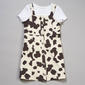 Girls (4-6x) Rare Editions Short Sleeve Tee w/ Cow Print Jumper - image 1
