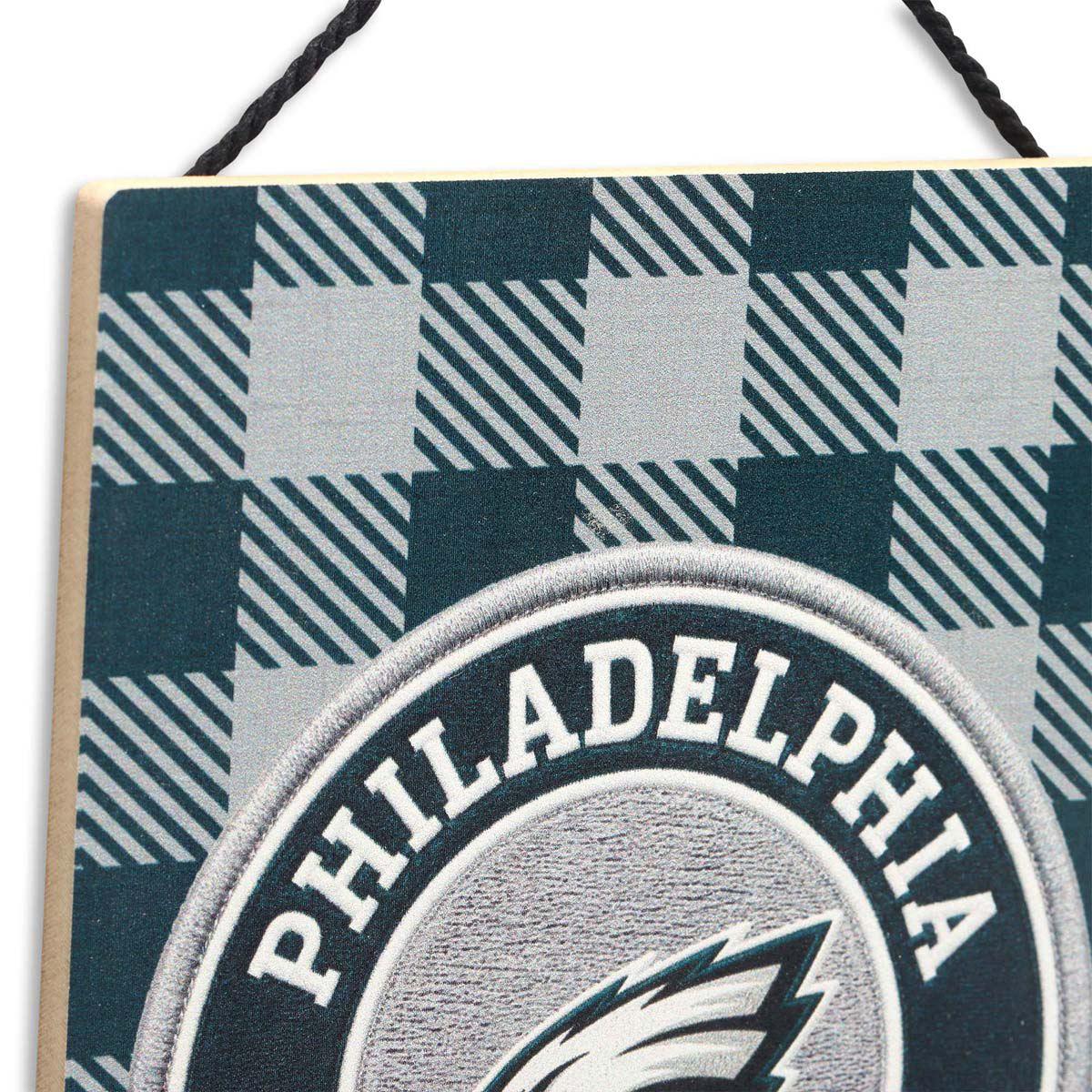 Open Road Eagles Plaid Hanging Wood Wall Decor