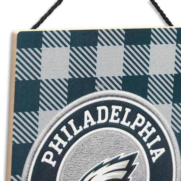 Open Road Eagles Plaid Hanging Wood Wall Decor