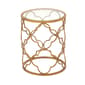 9th & Pike(R) Gold Contemporary Metal Accent Table - image 1