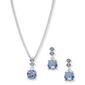 Nine West Silver-Tone & Blue Necklace & Earring Set - image 1