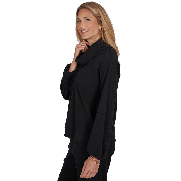 Womens Ruby Rd. Premium Rib Knit Long Sleeve Sweater
