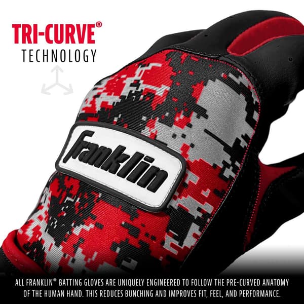 Franklin® Adult Digitek Batting Gloves - Black/Red