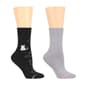 Womens Dr. Motion 2pk. Cat Comfort Top Crew Socks - image 1