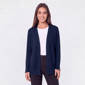 Womens 89th & Madison Long Sleeve Solid Stripe Cardigan - image 1