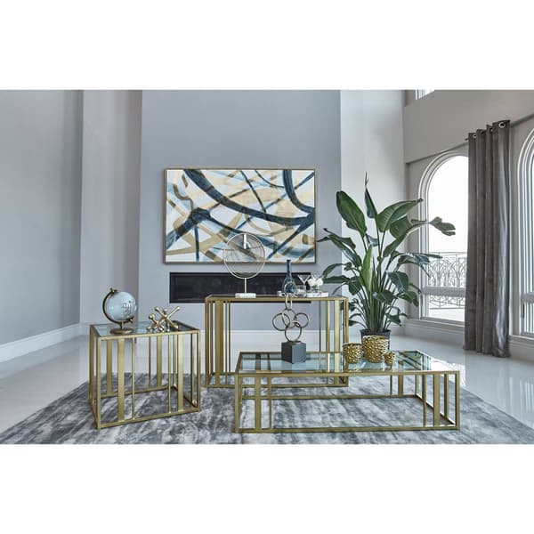 Coaster Adri Eastbrook Matte Brass Metal Frame Coffee Table
