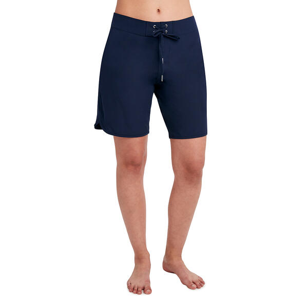 Womens Nautica 9 inch Board Shorts Swim Bottoms - Deep Sea - image 