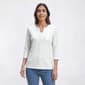 Womens Hasting & Smith 3/4 Sleeve Banded Two In One Tee - image 3