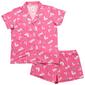 Juniors Sleep & Co. Short Sleeve Llama Shorty Pajama Set - image 1