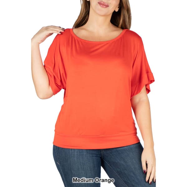 Plus Size 24/7 Comfort Apparel Dolman Sleeve Tunic