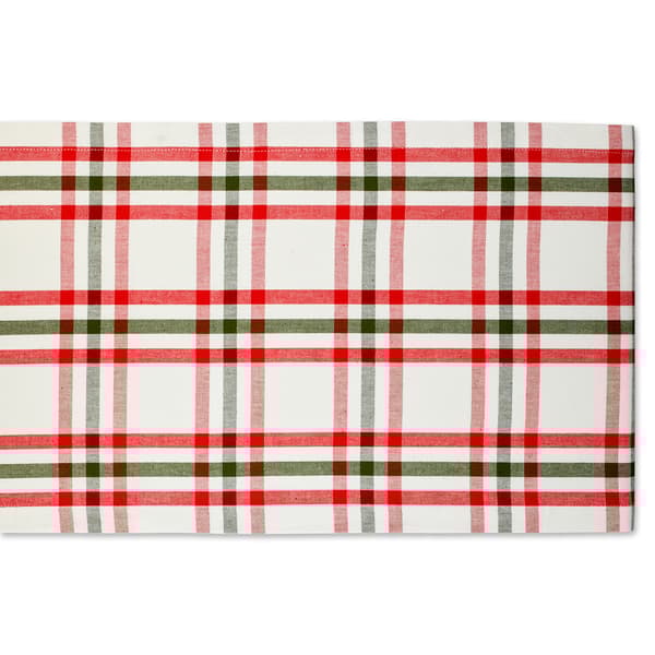 DII® Nutcracker Plaid Table Runner