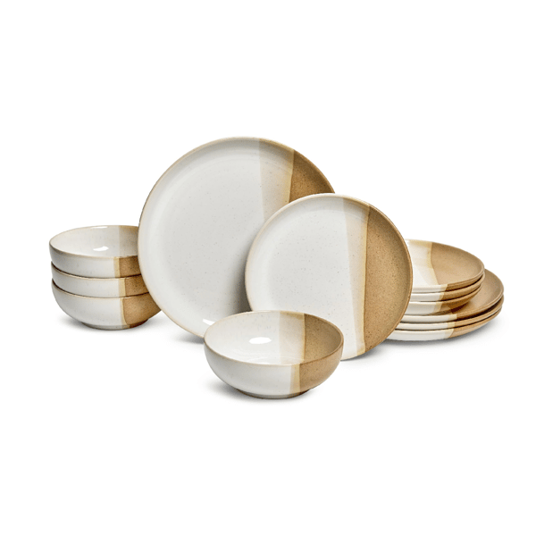Sango Phoebe 12pc. Caramel Round Dinnerware Set - Service for 4