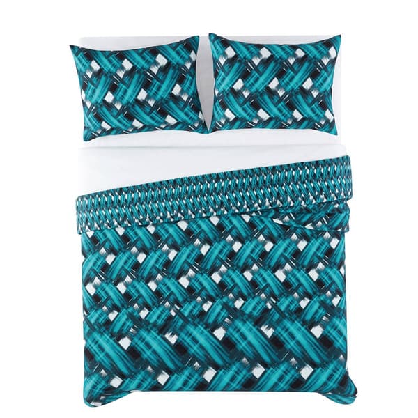 Vince Camuto Ada Basketweave Print Comforter Set