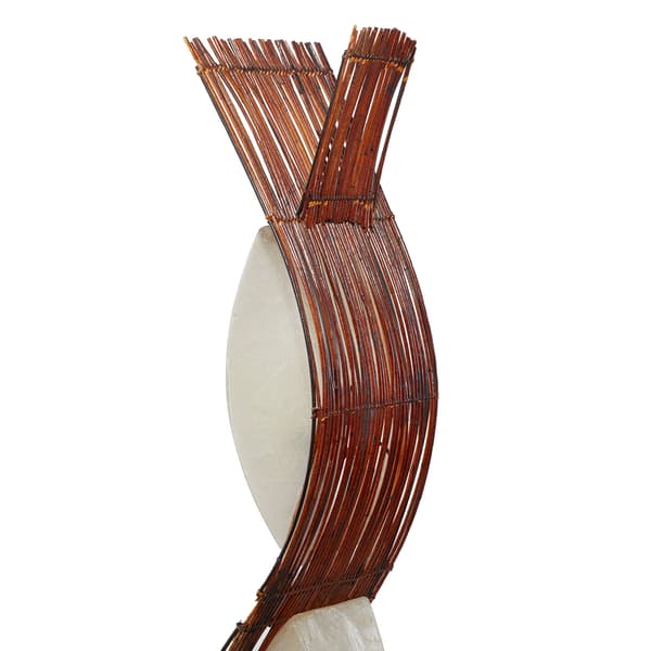 9th & Pike&#174; Brown Bamboo Coastal Floor Lamp