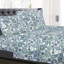 Sweet Home Collection 4pc. Modern Paisley Microfiber Sheet Set