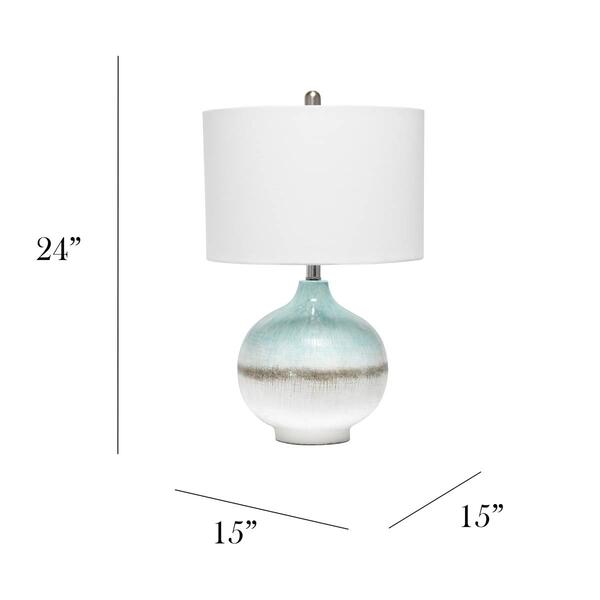 Lalia Home Organix Bayside Horizon Table Lamp w/Fabric Shade