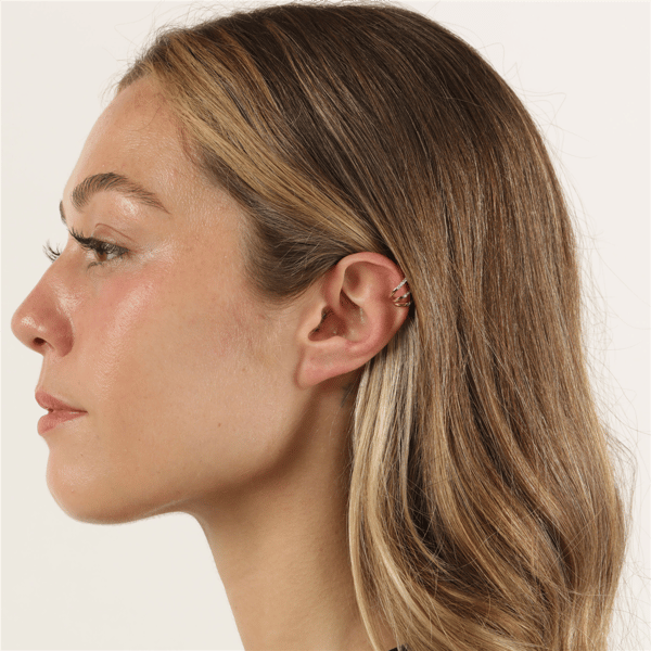 Brilliant Grown Gold-Plated 1/6ctw. Lab-Grown Diamond Ear Cuff