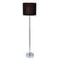 Simple Designs Brushed Nickel Drum Shade Floor Lamp - image 2