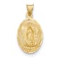 Gold Classics(tm) 14kt. Gold Lady of Guadalupe Oval Pendant - image 1