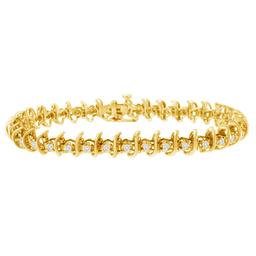 Diamond Classics™ 10kt. Gold Prong Set Diamond Link Bracelet