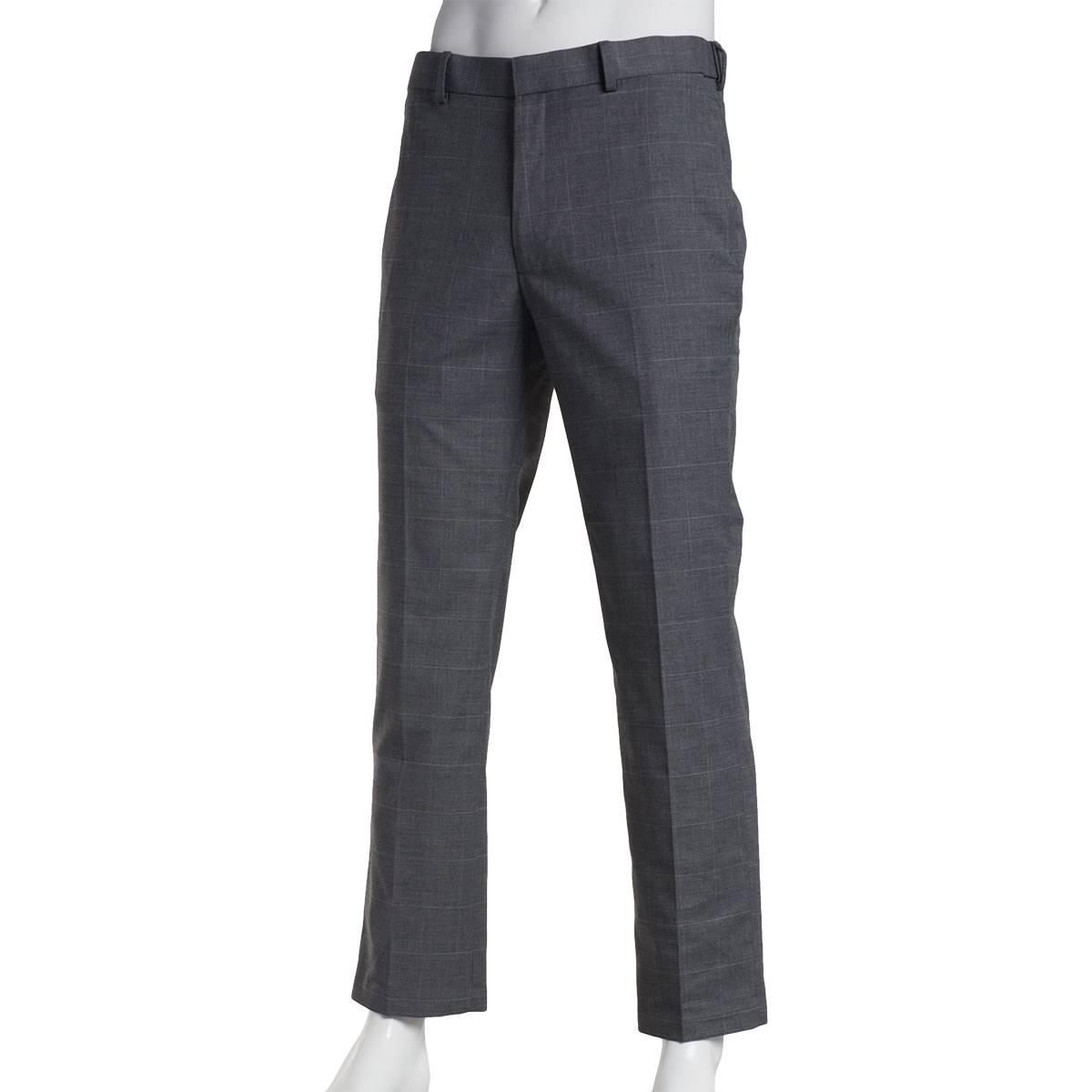 Mens Haggar® Windowpane Dress Pants - Grey