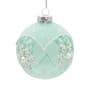 Kurt Adler Glass Teal Snowflake 6pc. Ball Ornament Set - image 3
