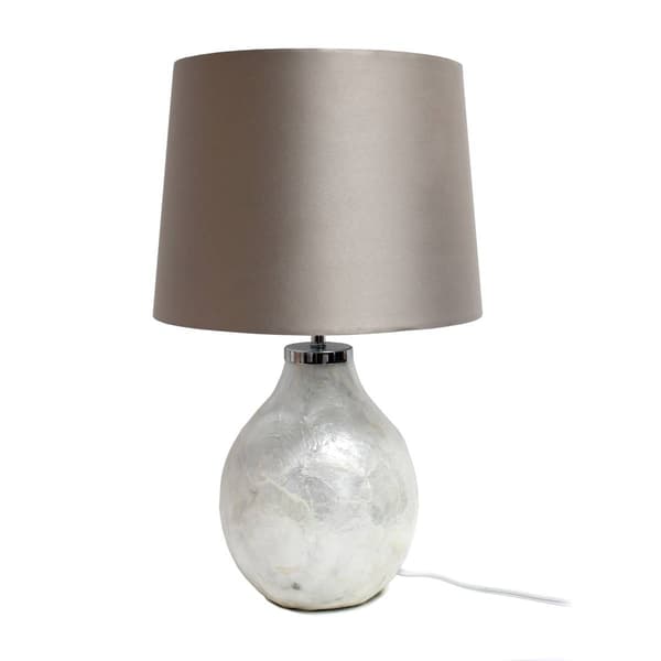 Simple Designs One Light Pearl Table Lamp w/Fabric Shade