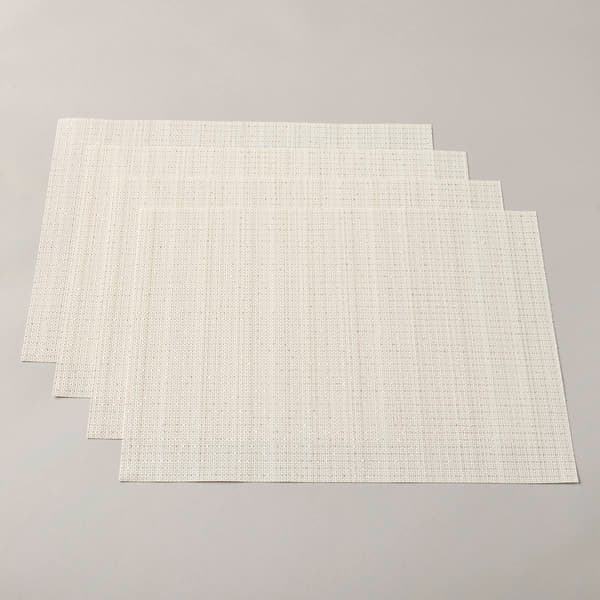 Set of 4 Sandford Metallic Woven Vinyl Placemat - image 