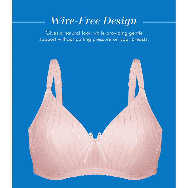 Womens Bestform Cotton Striped Wire-Free Cotton Bra 5006248 - Boscov's