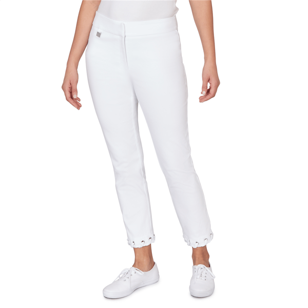 Petite Emaline Verde Grove I Laced Grommet Straight Leg Pants
